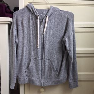 Soft gray zip up (S)